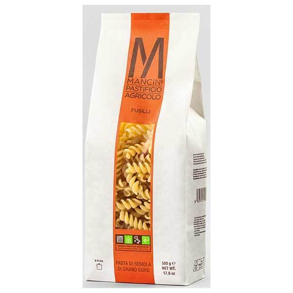 マンチーニ フジッリ 袋 500g x 12袋 ケース販売 送料無料 本州のみ モンテ イタリア パスタ 036103
