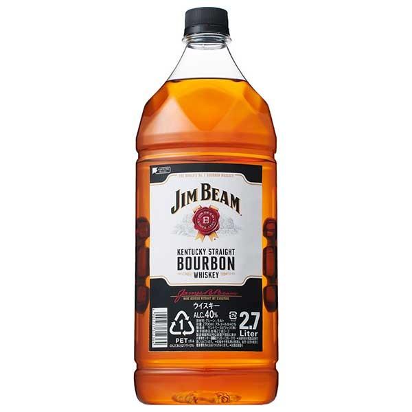 ジムビーム - 40度 PET 2.7L 2700ml x 6本 入れもの売りわたす 貨物輸送無料 本州のみ あしたつく ウィスキー 亜米利加 サントリー