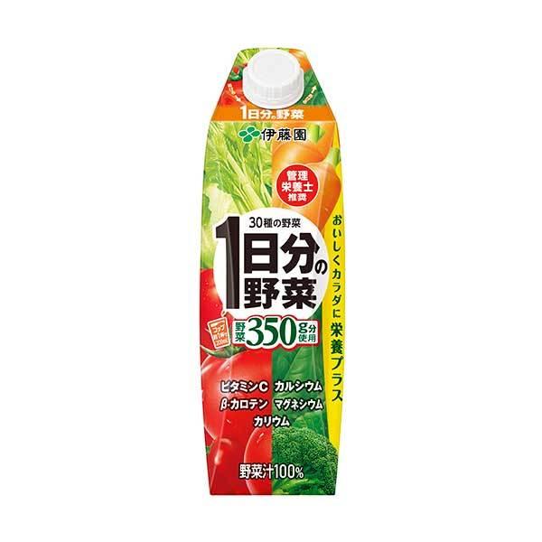 一日分の野菜 伊藤園 1日分の野菜屋根 紙パック 1L 1000ml x 6本 ケース販売 送料無料 本州のみ 日本 飲料 野菜ジュース ...