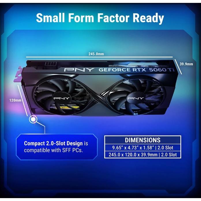 PNY PNY GeFORCE RTX 5060 Ti 16GB Overclocked Dualfan グラフィック