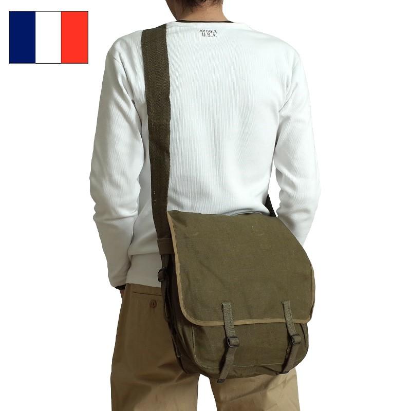 フランス軍 TTAリネンショルダーバッグ 2WAY デッドストック フランス軍 TTAリネンショルダーバッグ 2WAY デッドストック
