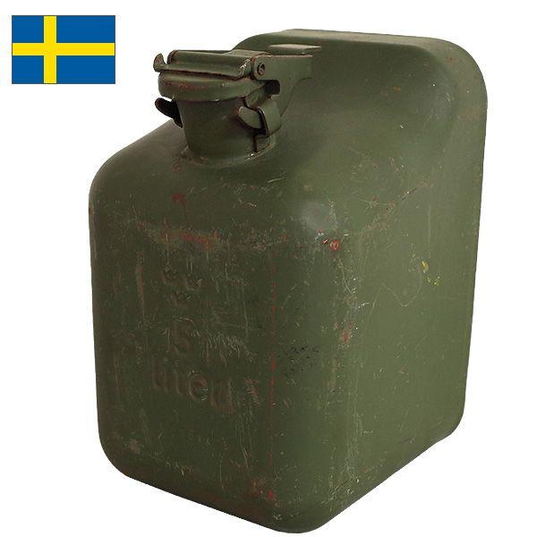 スウェーデン軍 ガソリン缶 5L オリーブ USED BX186UN スチール 燃料