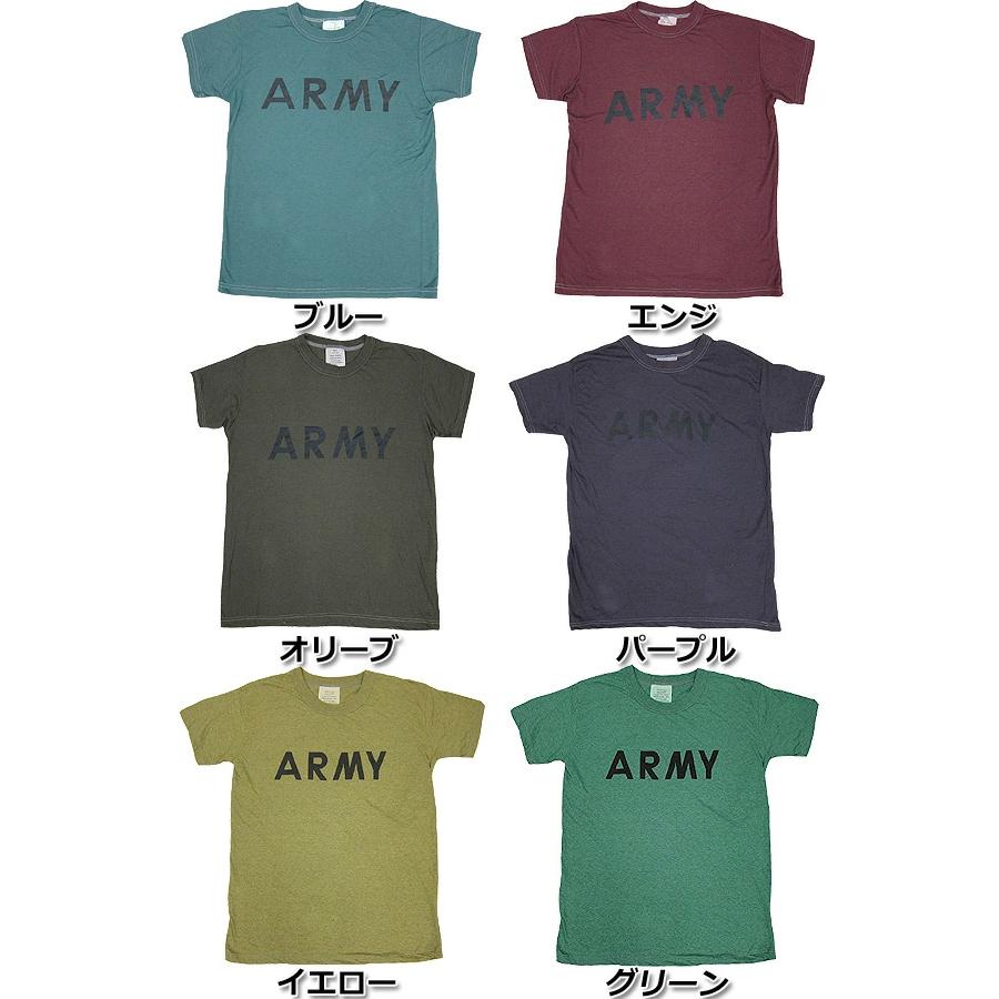 YMCLKY 1点ならメール便可 米軍タイプ ARMY 半袖Tシャツ 新品 後染め