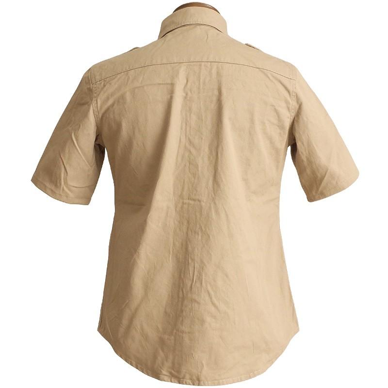 YMCLKY 10%OFF□米軍タイプ コットンチノシャツ 半袖 ミリタリーシャツ