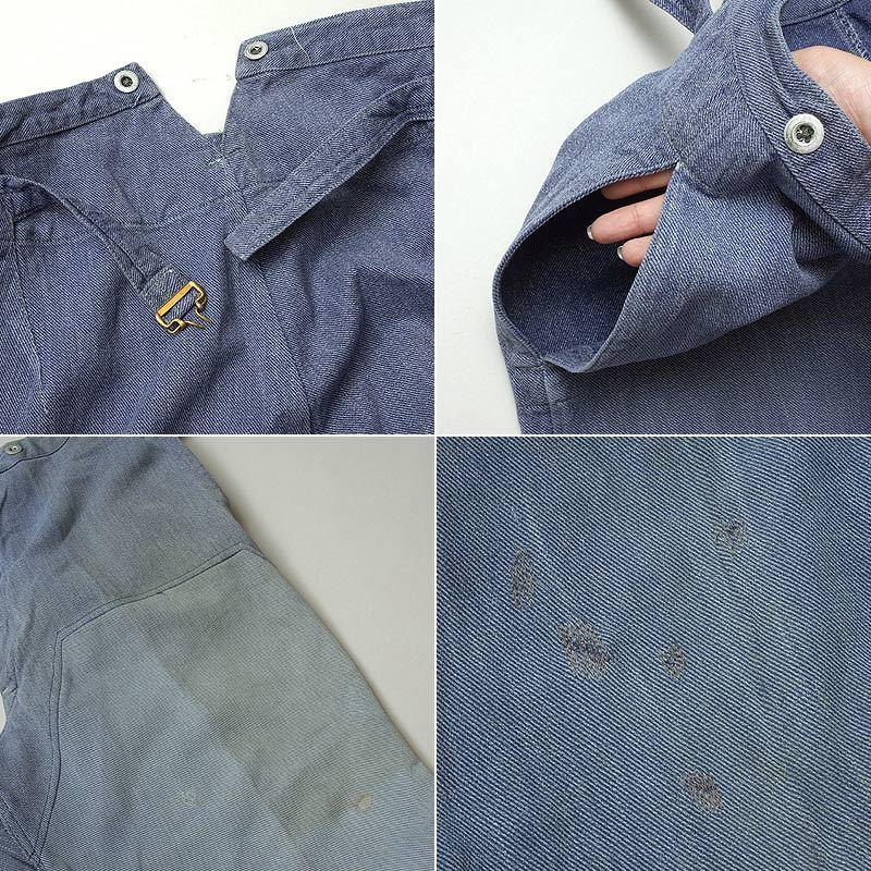 スイス軍 デニムパンツ バックベルトタイプ USED【ブルー】 オーバー
