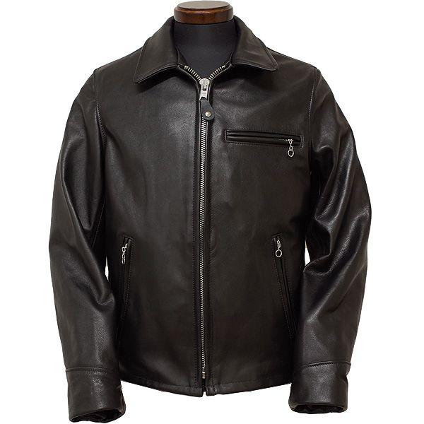 ノベルティープレゼント Schott ショット #7823950086(7209) SCH-103US レザー トラック ジャケット LEATHER TRUCK JACKET メンズ 黒 ブラック｜seabees｜02