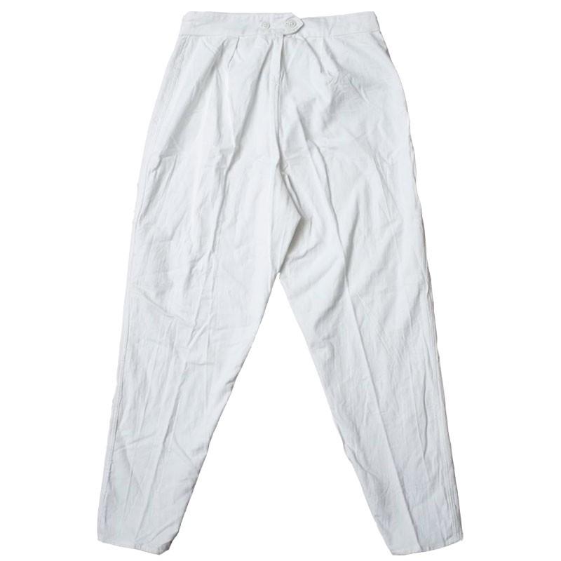 メール便可 ロシア軍 スリーピング パンツ ホワイト デッドストック