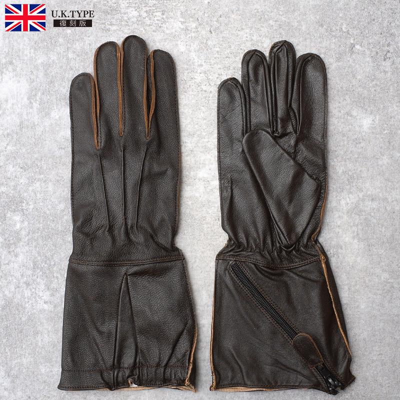 希少 イギリス軍 ブラックレザーコンバットグローブ タグ付きサイズ８ SAS YMCLKY 45%OFF！□メール便可 イギリス軍タイプ WW2 RAF 1941 フライト