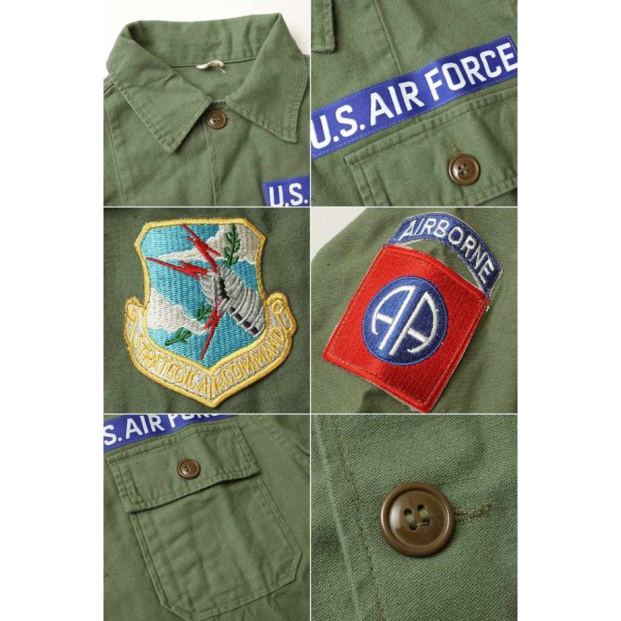 米軍タイプ OG-107ファティーグシャツ 半袖『AIR FORCE』B ミリタリーシャツ JS089YNAB OG107 パッチ ワッペン付き メンズ アーミーシャツ カジュアル｜seabees｜04