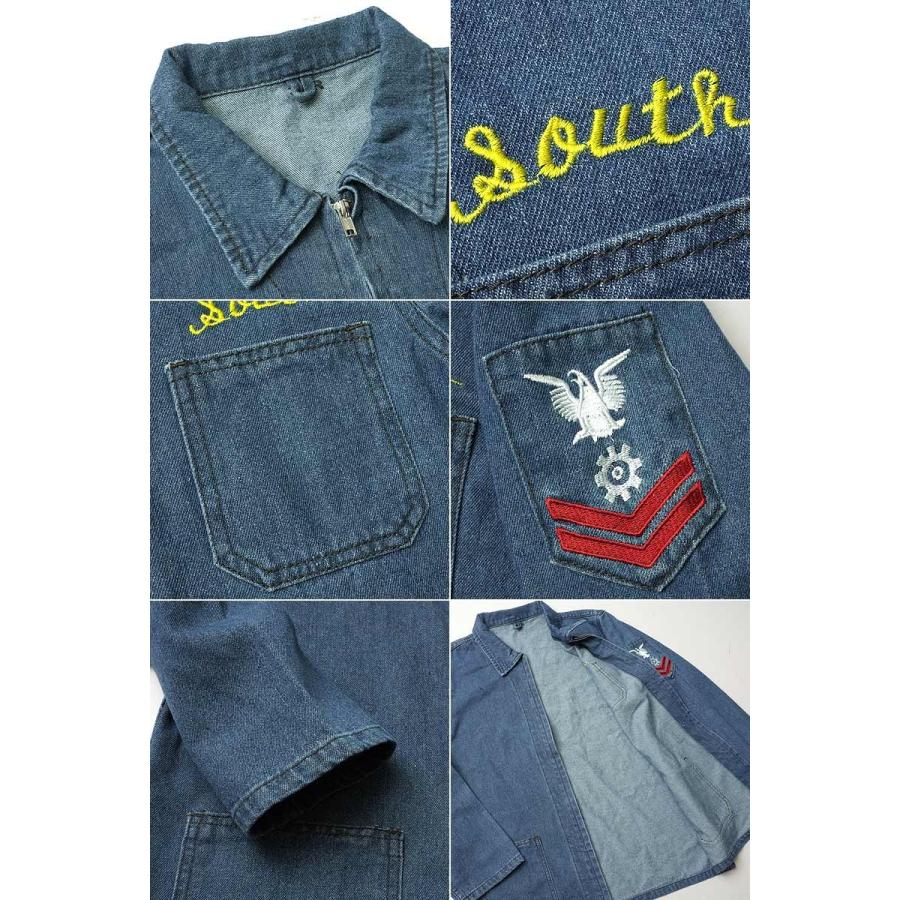 YMCLKY 20%OFF！□米軍タイプ スーベニア デニムジャケット 刺繍あり