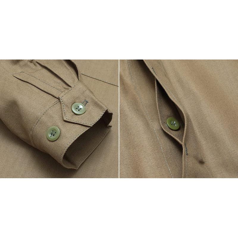 チェコ軍 ワークジャケット 2ポケット ブラウン デッドストック