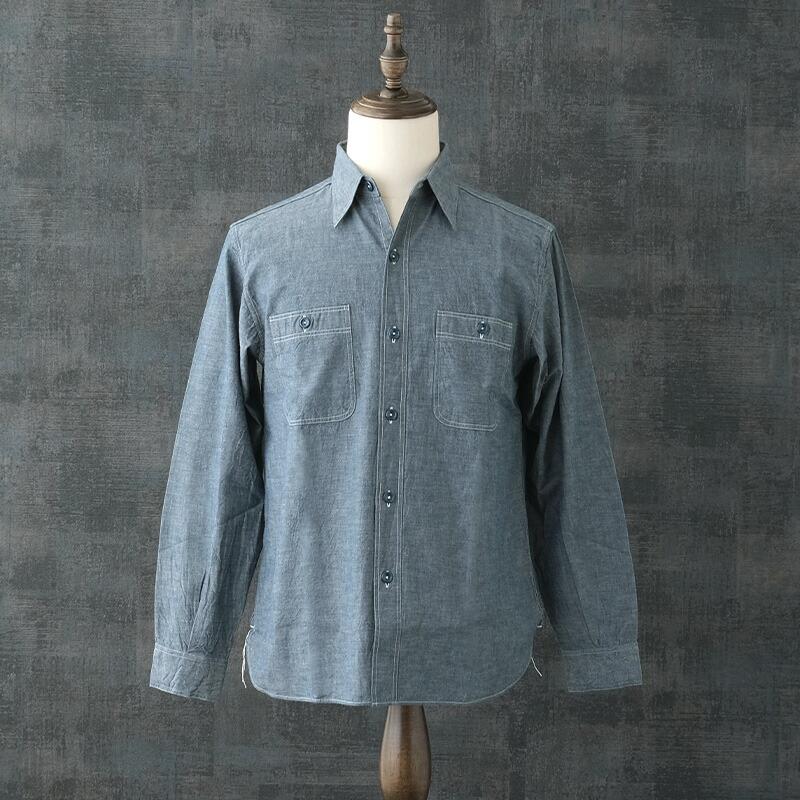 BUZZ RICKSON'S バズリクソンズ #BR25995 長袖 ブルー シャンブレー
