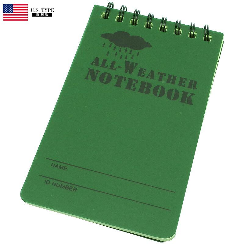 ノート・メモ帳 r メール便可 米軍タイプ 防水メモ帳 S EE453NN防水紙 レインウェザー