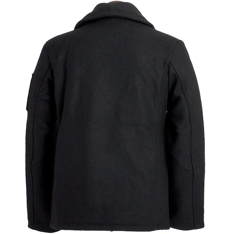 YMCLKY 米軍タイプ NAVY Pコート ワッペン付き ブラック YMCLKY 米軍タイプ NAVY Pコート ワッペン付き ブラック