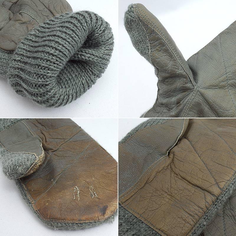 メール便可 スイス軍 ウールレザー ミトングローブ USED GM010NN