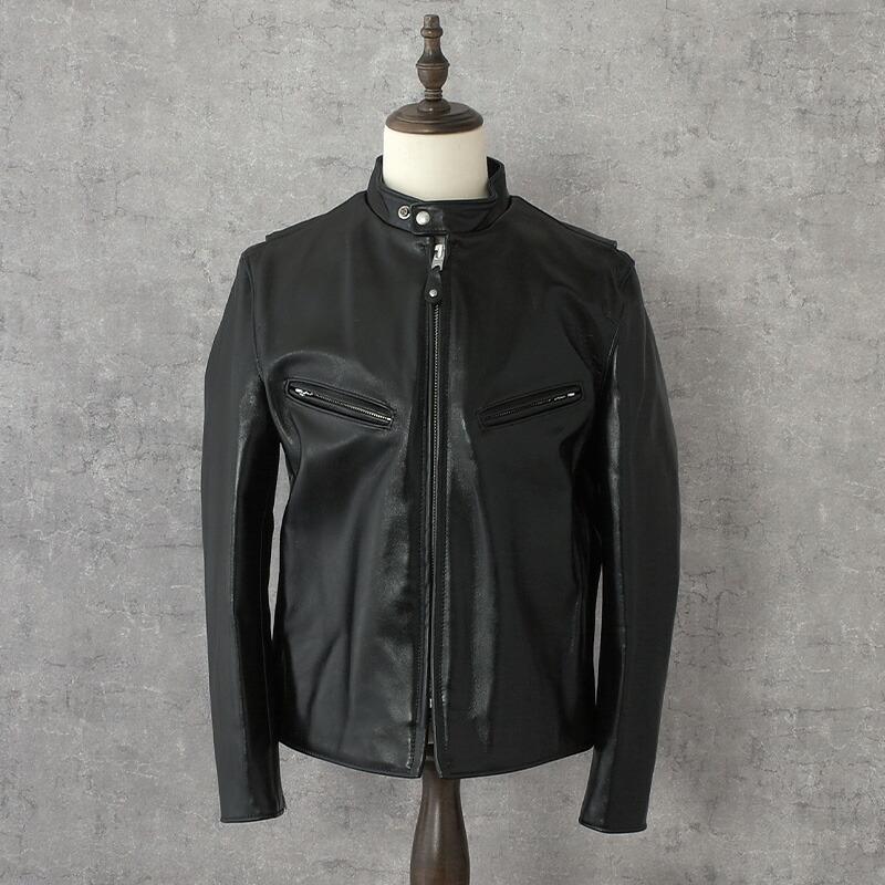 Schott ショット #7823950088(7417) 641XXH ホースハイド カフェレーサー ライダースジャケット メンズ 黒 ブラック 本革ジャン リアルライダース バイカー アの画像