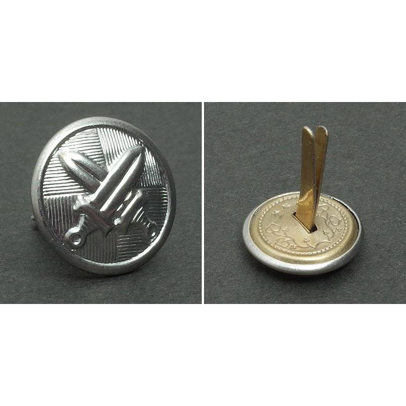 チェコ軍 ピンバッジ 丸型 シルバー 5個セット デッドストック EE498NN