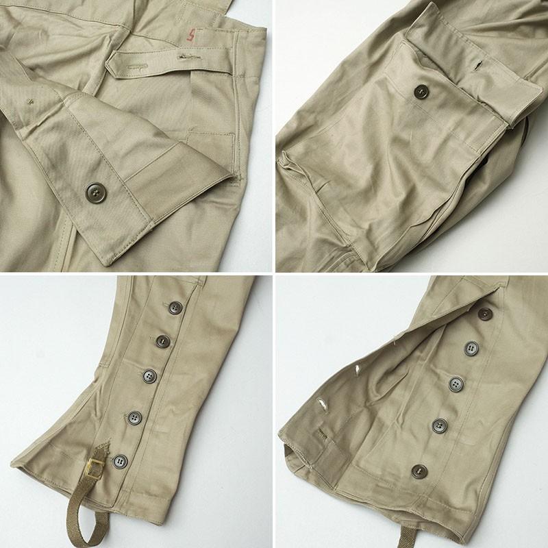 アプレッセ　モールスキンモーターサイクルパンツ　カーキ　美品　size① イタリア軍 モーターサイクルパンツ カーキ USED : ミリタリー