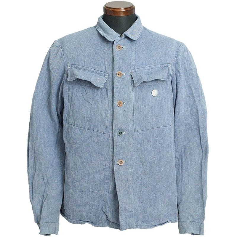 スイス軍 デニムジャケット ブルー オールドスタイル USED JJ184UN