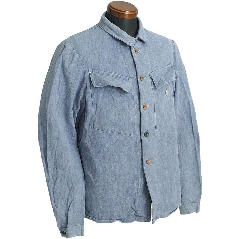 スイス軍 デニムジャケット ブルー オールドスタイル USED JJ184UN