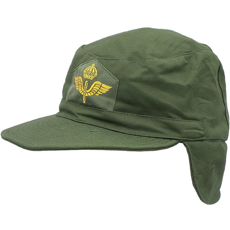 スウェーデン軍 パイロット サマーキャップ グリーン デッドストック
