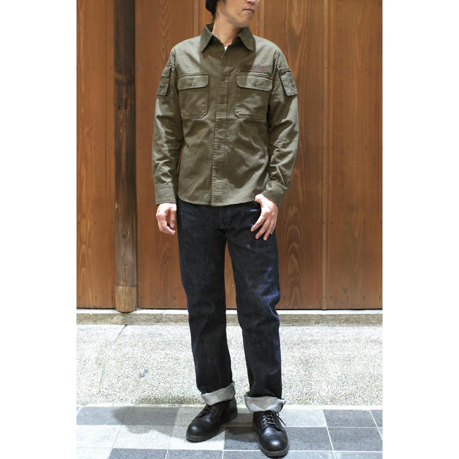 Avirex アビレックス 長袖 最安値級価格 ファティーグ カーキ シャツ メンズ ミリシャツ アーミーシャツ ミリタリーファッション ワーク 春夏 春先 カジュアル