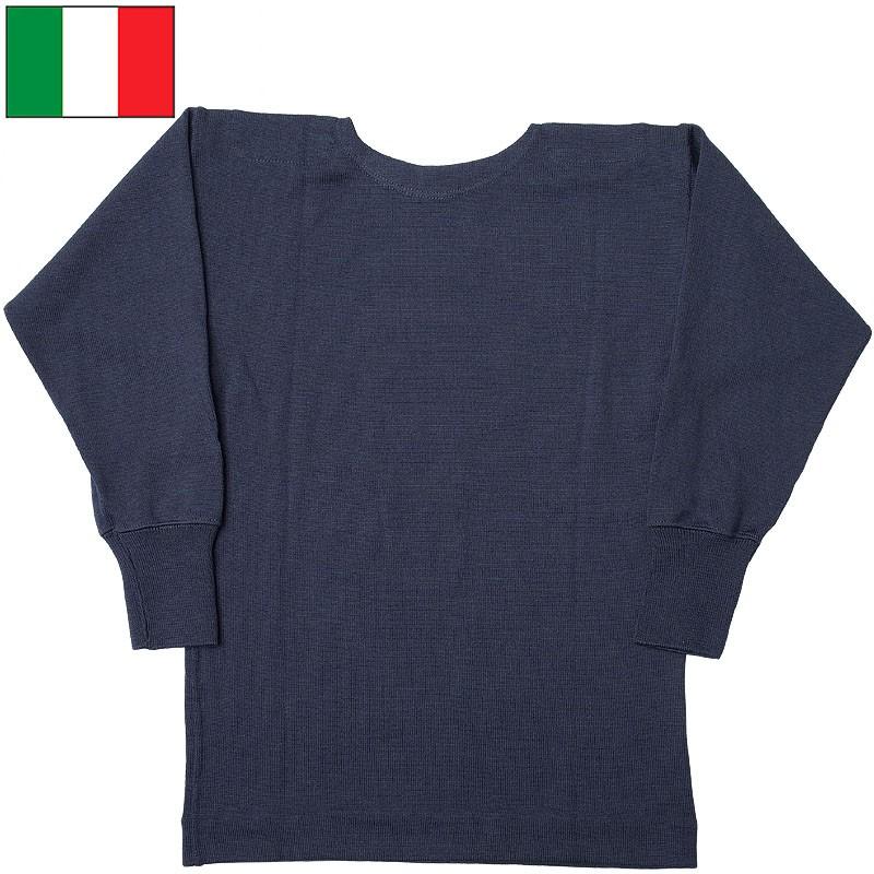 イタリア軍 ボートネックセーター ネイビー デッドストック