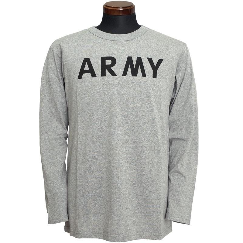 YMCLKY 70%OFF！□メール便可 米軍タイプ ARMY 長袖Tシャツ グレー 