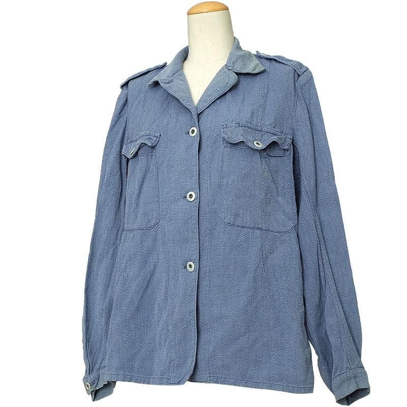 スイス軍 デニムジャケット ブルー レディース USED JJ184UN