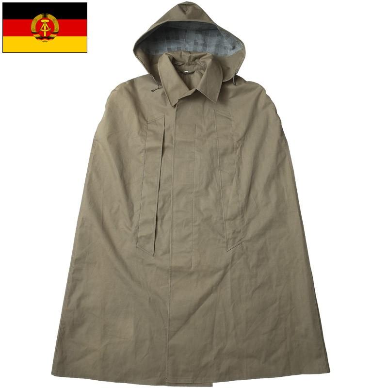 【希少】旧東ドイツ軍実品 ミリタリーレインポンチョ フリーサイズ ヴィンテージ 東ドイツ軍 レインケープ カーキ USED : ミリタリー百貨シービーズ