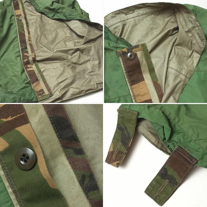 オランダ軍 防水ライナーコート グリーン×カモ USED JC106UN 