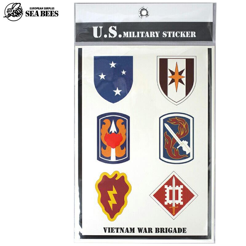 メール便可 米軍タイプ ミリタリーステッカー 『VIETNAM WAR BRIGADE