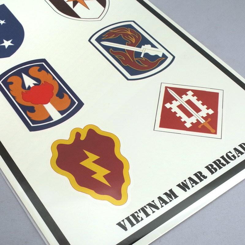 メール便可 米軍タイプ ミリタリーステッカー 『VIETNAM WAR BRIGADE