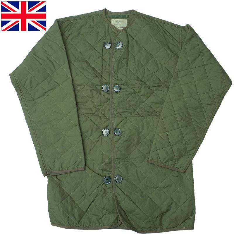 イギリス軍 キルティング ジャケット ライナー グリーン USED JJ235UN 