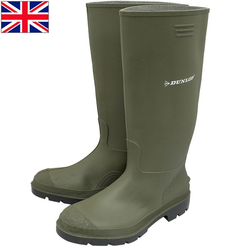イギリス軍 ラバーブーツ オリーブ DUNLOP デッドストック FB046NN