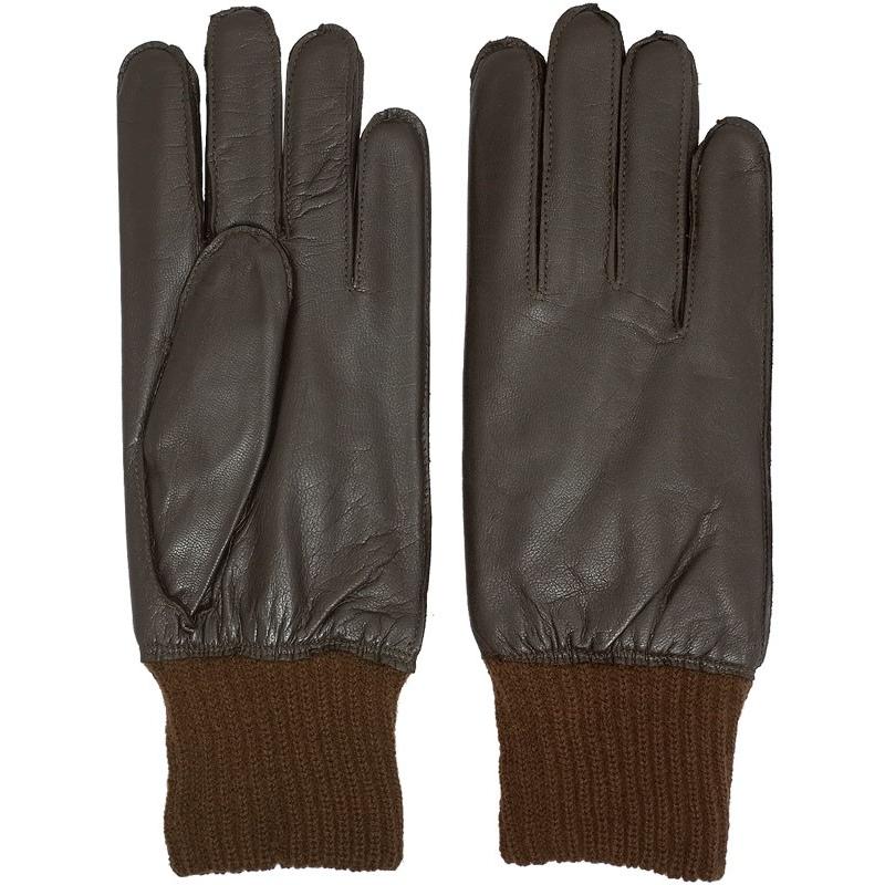 メール便可 チェコ軍 レザーグローブ リブ有り ブラウン デッド