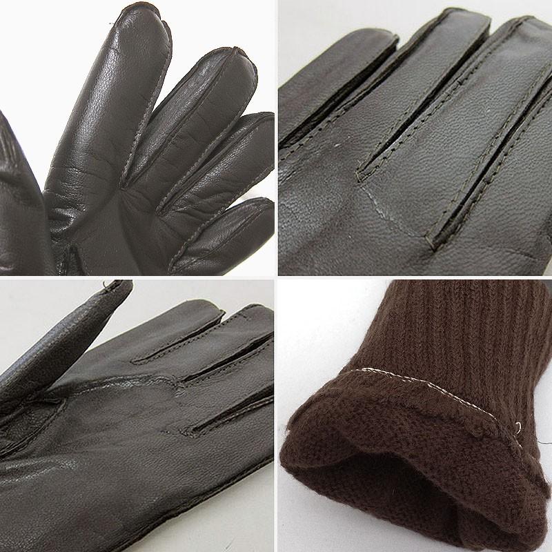 1点ならメール便可 チェコ軍 レザーグローブ リブ有り ブラウン デッド