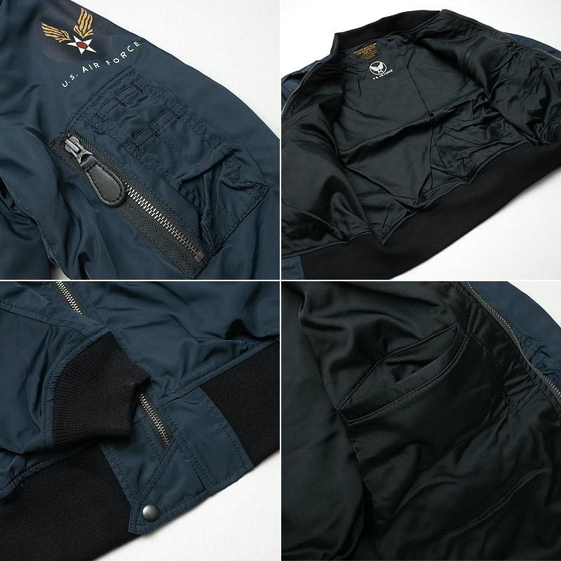 ★美品　HOUSTON L-2A フライトジャケット サイズ36 紺色★ HOUSTON / ヒューストン】 L-2A FLIGHT JACKET /L-2A フライト