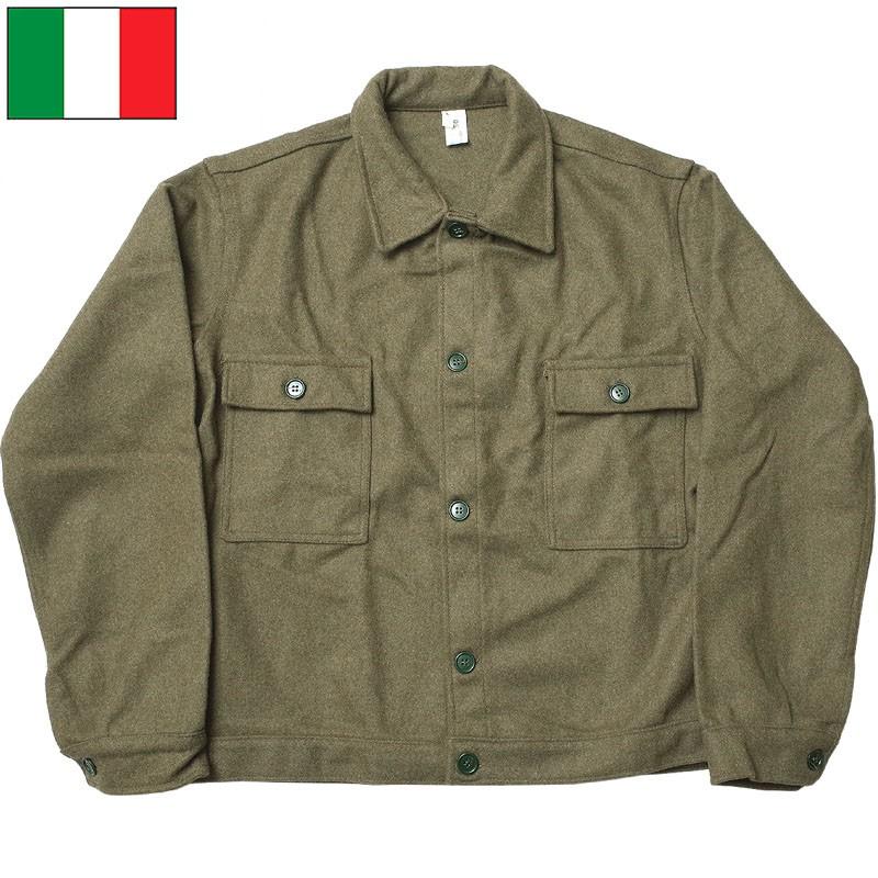イタリア軍 フィールドジャケット ウール オリーブ デッドストック 