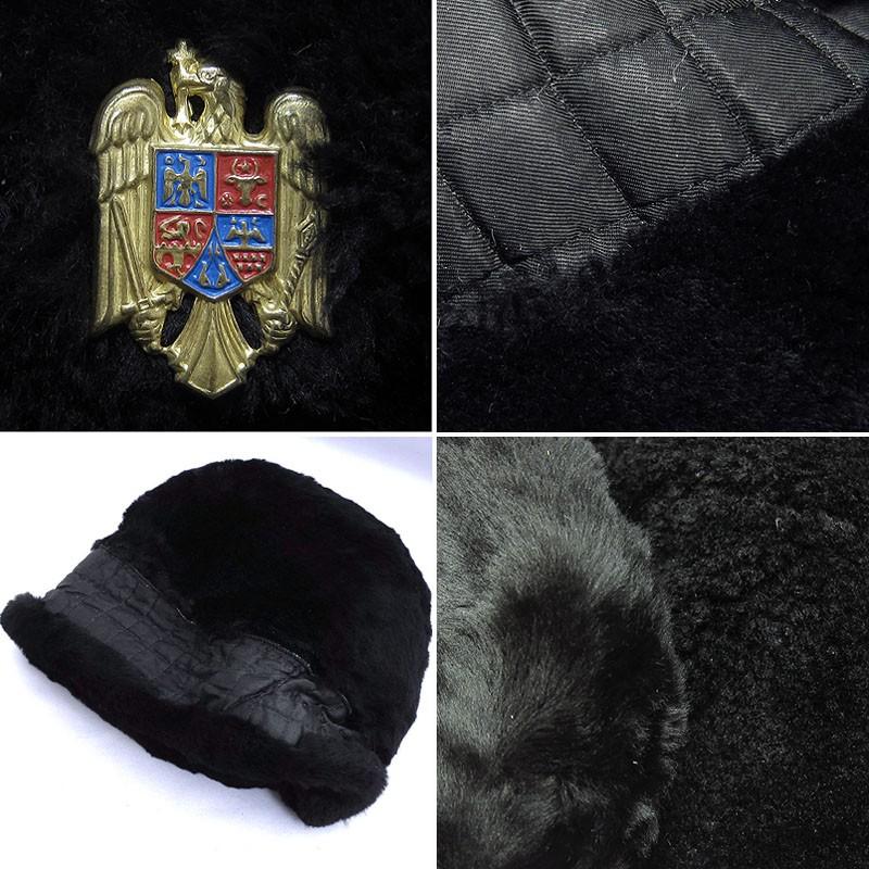 ルーマニア軍 スクウェレルファー キャップ ブラック USED