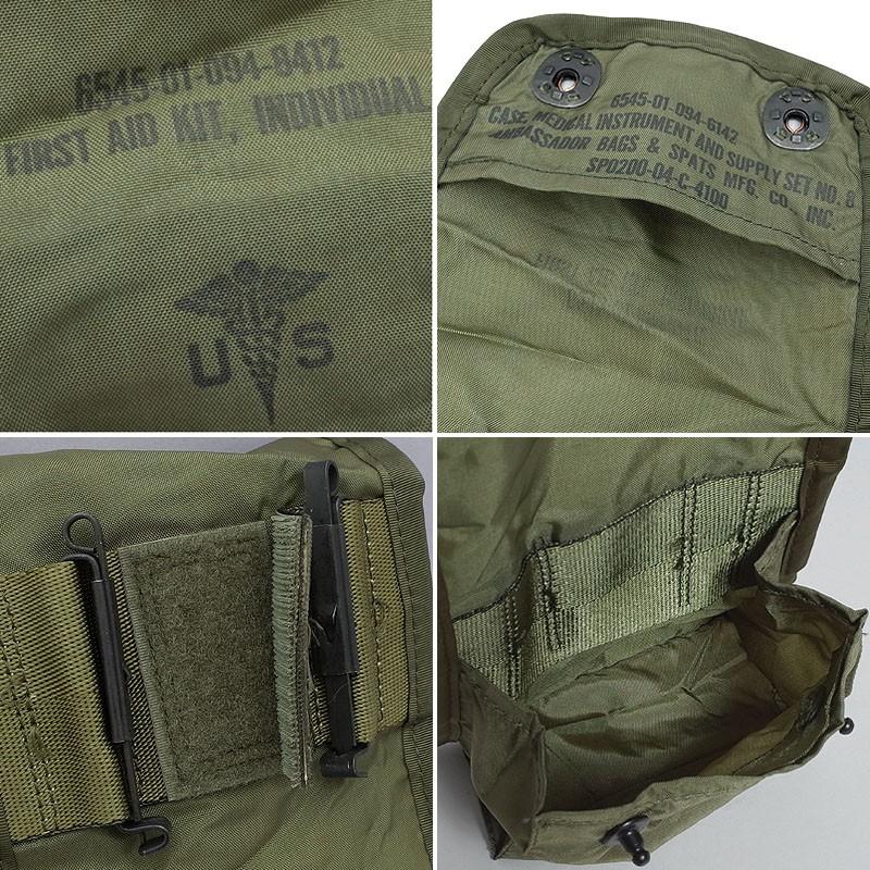 メール便可 米軍 ナイロン ファーストエイドキットポーチ OD デッド
