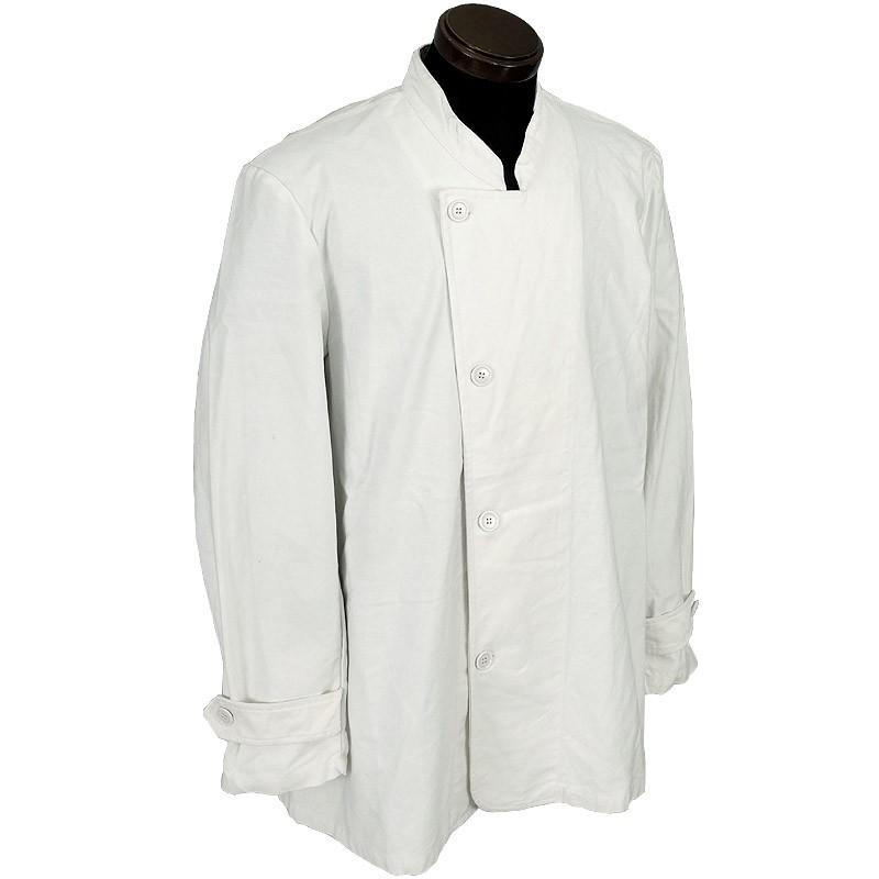 OAMC イタリア製 コットン ショート丈 ジップジャケット M イタリア軍 MM シェフジャケット ホワイト デッドストック JJ228NN