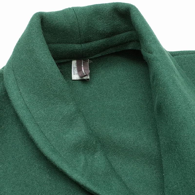 ブルガリア軍 ショールカラー ウールロングコート グリーン ブルガリア軍 ショールカラー ウールロングコート グリーン