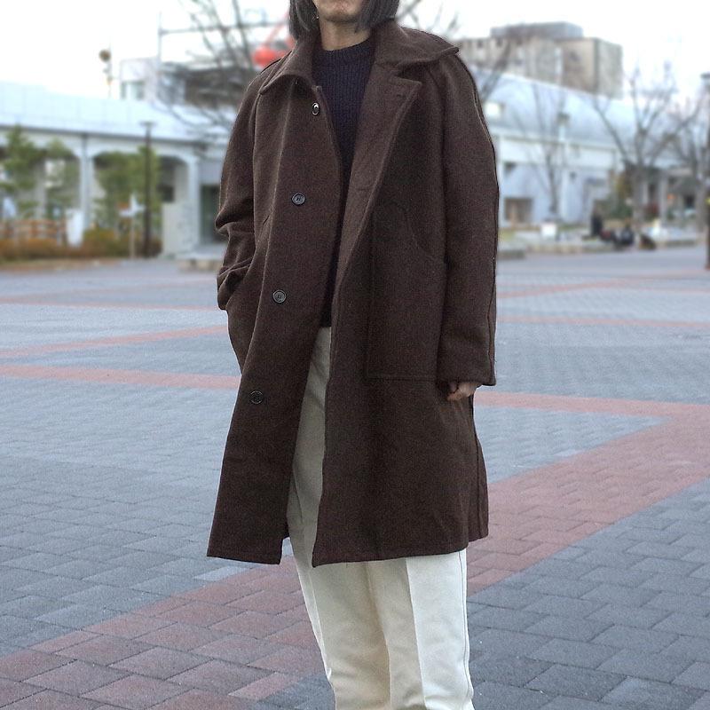 貴重 イタリア海軍 MMI ウール シングルロングコート フーディ ミリタリー MILITARY 実物 新品 デッドストック イタリア海軍 MMI ウール