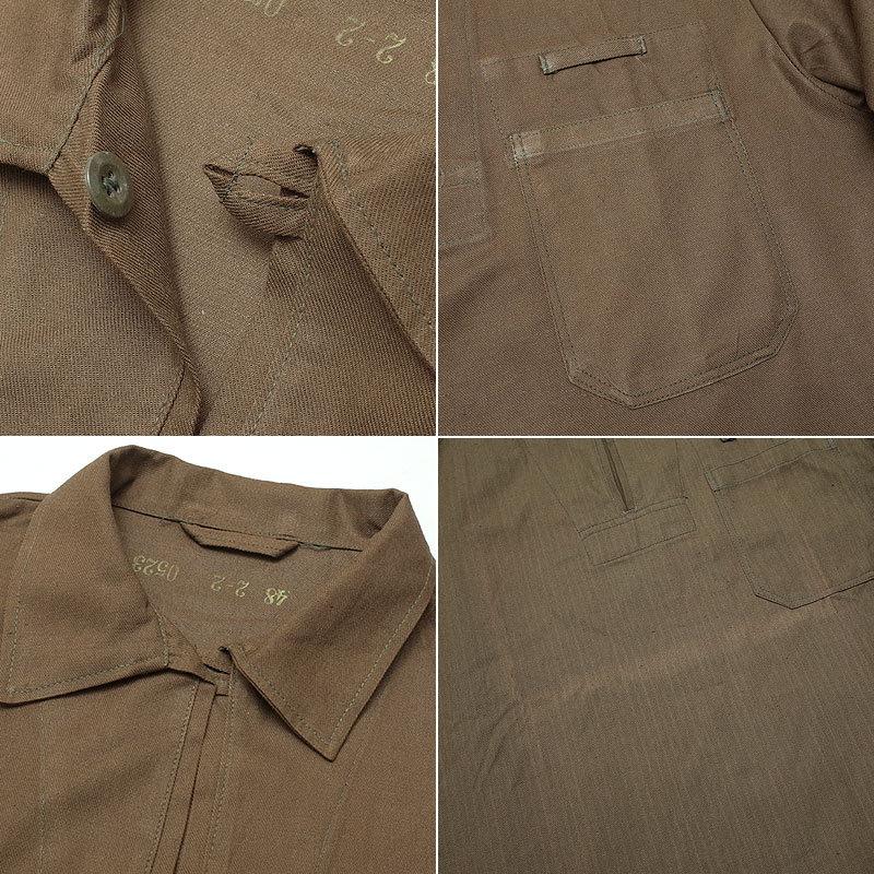 チェコ軍 プルオーバー ジャケット ブラウン 七分袖 デッドストック