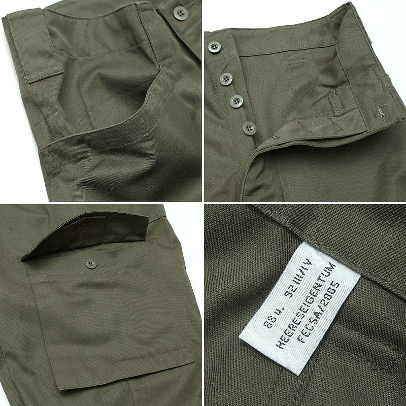 美品! 東ドイツ軍 実物 戦闘服ほぼデッドストック 上下セットアップセット オーストリア軍 フィールド カーゴパンツ ポリコットン デッドストック