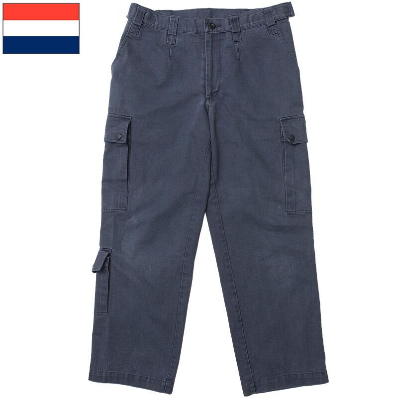 オランダ軍 フィールドパンツ ネイビー USED PP321UN 実物 軍モノ 軍物 国家憲兵 オランダ王立保安隊 KMar コンバット 戦闘服 軍パン カーゴ ワイドパンツ 軍装