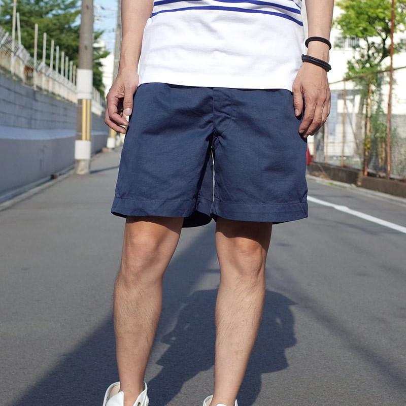 フランス軍 M52 チノショーツ ネイビー染め デッドストック 実物 メンズ 軍モノ 軍パン ショートパンツ 短パン 半ズボン 綿 ツイル M 52 紺 ミリタリー百貨シービーズ 通販 Yahoo ショッピング