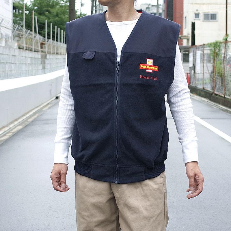 45%OFF！□イギリス郵便局 ロイヤルメール フリースベスト ネイビー 