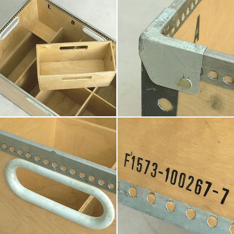 スウェーデン軍 ランプボックス ウッド 37×35×56cm USED スウェーデン軍 ランプボックス ウッド 37×35×56cm USED